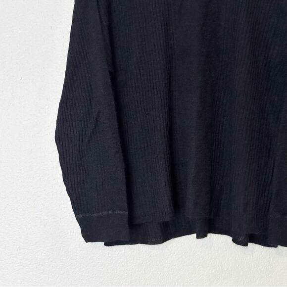Madewell Sweater Womens Ribbed Alpaca-Blend Crewneck‎ Black Oversized M NEW - Picture 5 of 10